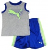 Puma Toddler Boys 2-4T 2pc Sleeveless Active Tank Top with Shorts Little Logo