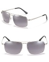 All-season Tom Ford aviator sunglasses re-envision the classic frame in a sleeker, more chiseled design.