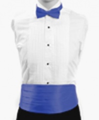 Boy's Solid Poly Satin - Bow Tie and Cummerbund Sets , Blue