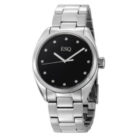 ESQ by Movado Men's 7301361 Sport Classic Stainless-Steel with Diamonds Black Round Dial Watch