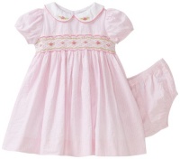 Hartstrings Baby-girls Infant Seersucker Cap Sleeve Dress, Pink Y/d Str, 18 Months