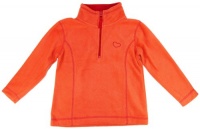 Gutsy Toddler Girls Orange Long Sleeve Half Zipped Fleece Jacket/Top 3T 4T