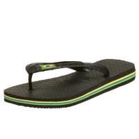 Havaianas Brazil Flip Flop (Little Kid),Black,27-28 BR (11-12 M US Little Kid)