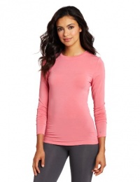 Cuddl Duds Women's Softwear Long Sleeve Crew Neck, Rose, Large