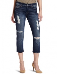 7 For All Mankind Women's Crop Josefina Jean in Medium Destroyed Morrea, Medium Destroyed Morea, 29