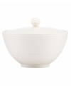 Elegance comes easy with this sugar bowl from kate spade new york's Fair Harbor white dinnerware. Durable stoneware in a milky white hue is half glazed, half matte and totally timeless.