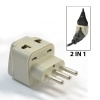 OREI Grounded Universal 2 in 1 Plug Adapter Type L for Italy, Uruguay & more - High Quality - CE Certified - RoHS Compliant WP-L-GN