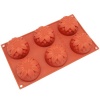 Freshware 6-Cavity Sunflower Cake Silicone Mold and Baking Pan