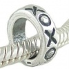 Hugs & Kisses XOXO 925 Sterling Silver Spacer Bead fits European Charm Bracelet