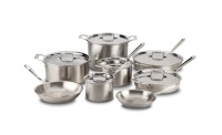 All-Clad Brushed Stainless D5 14-Piece Cookware Set