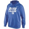 NCAA Nike Duke Blue Devils KO Lacrosse Practice Performance Hoodie - Duke Blue (Medium)