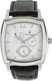 Bulova Men's 96C35 Multifunction Black Leather Strap Watch