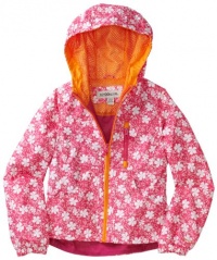 London Fog Girls 7-16 Printed Polymicro Jacket, Fuchsia, 7/8