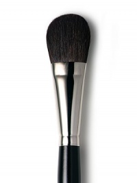 A natural brush sized to perfectly shape the cheek bone. The medium sculpted brush head provides softness in application & feel while also offering durability. Gently pick up product with flat sides of the brush and tap off excess. Begin at the top of the cheekbone using a patting motion or brush downward toward the apple of the cheek in a rounded horseshoe shape. 