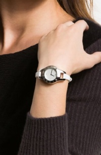 Armani Exchange Skinny Leather Strap Watch