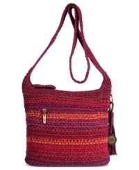 With this travel-friendly crossbody from The Sak you'll always be ready at a moment's notice. A laid back crochet decorates exterior of bag while an easy access silhouette and makes it the perfect on-the-go style.