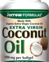 Jarrow Formulas Coconut Oil (Extra Virgin), 1000mg, 100% Certified Organic, 120 Softgels