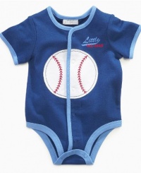 First Impressions Baby Bodysuit, Baby Boys Baseball French Creeper, Size: 3-6 months