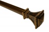 BCL Drapery Hardware 125SQ28 28-Inch to 48-Inch Trumpeted Square Curtain Rod, Antique Gold