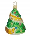 Continue the tradition with a mouth-blown, hand-painted glass ornament to commemorate this important day. Crafted in Germany of the highest-grade glass and lead-free paint, it truly is a timeless holiday heirloom.