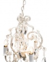 Tadpoles Three Bulb Chandelier in White Diamond