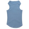 Casual Canine Cotton Basic Ribbed Dog Tank Top, Medium, 16-Inch, Air Blue