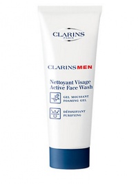 New Clarinsmen Skin Care Collection. Designed specifically to meet the needs of your skin. This refreshing, foaming gel thoroughly cleanses skin and removes impurities without drying. Rich in energizing plant extracts, this cleanser promotes a smoother, more healthy-looking complexion. May be used every day before or after shaving. 4.4 oz. 