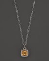 Badgley Mischka Citrine Pendant Necklace With White And Brown Diamonds, 18