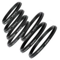 Fotodiox 7 Metal Step Down Ring Set, Anodized Black Metal. 77-72mm, 72-67mm, 67-62mm, 62-58mm, 58-55mm, 55-52mm, 52-49mm