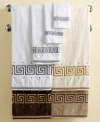 Strong design and durable Egyptian cotton ensure this Athena wash towel has a serious impact on your bath. A traditional Greek key pattern embroidered in metallic hues adds a luxurious touch to neutral colorways.