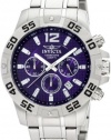 Invicta Men's 1502 Chronograph Blue Dial Stainless-Steel Watch