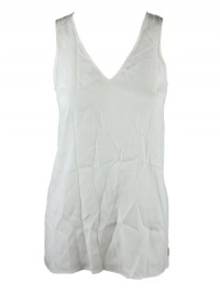 Brunello Cucinelli womens silk sleeveless V neck top