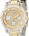 Akribos XXIV Women's AKR440YG2 Dazzling Diamond Accented  Two-tone Chronograph Bracelet  Watch