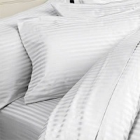 ITALIAN 1200 Thread Count Egyptian Cotton Duvet Cover Set , Full/Queen, White St, Made in ITALY