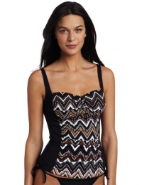 La Blanca Women's Roller Coaster Tankini Top