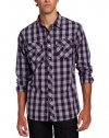 Marc Ecko Cut & Sew Men's Long Sleeve Buffalo Plaid Shirt