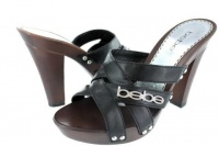 BEBE T2288 FLORENCE BLACK MATTE WOMENS SLIDE Size 9M