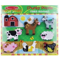 Melissa & Doug Farm Wooden Chunky Puzzle