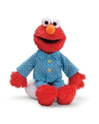 Dressed in soft, polka dot pajamas, this soft, huggable plush Elmo doll is ready to cuddle up for dreamtime with baby.