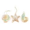 Enesco Jim Shore Heartwood Creek Mini Seashell Ornaments, 3-1/2-Inch, Set of 3