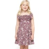 Roxy Kids Girls 2-6X Morning Sun Dress, Coastal Cove Floral, Medium