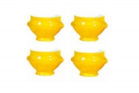 Emile Henry Lion's Head Soup Bowls, Set of 4, Citron