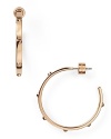 Strong but simple. This pair of rose gold plated hoop earrings from Michael Kors are the perfect earrings for everyday - wear them as as shapely showpiece.