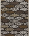 4' x 5'7 Rectangular Surya Area Rug BSL7133-457 Espresso/Ivory Color Machine Made in Turkey Basilica Collection