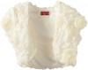 Ruby Rox Kids Girls 7-16 Rosette Shrug Dress, Ivory, Medium