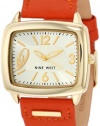 Nine West Women's NW1080CHOR  Gold-Tone and Orange Strap Watch