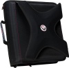 Case-it X-Hugger 2-Inch Round Ring Zipper Binder with Book Holder on Front, Black, X-350-BLK