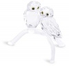 Swarovski Owls On Branch, Set of Two