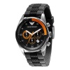 Emporio Armani Black Silicone Band Black Dial - Men's Watch AR5878