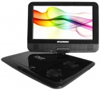 Sylvania SDVD9000B2 9-Inch Portable DVD Player with Car Bag/Kit, Swivel Screen, USB/SD Card Reader, Piano Black Finish